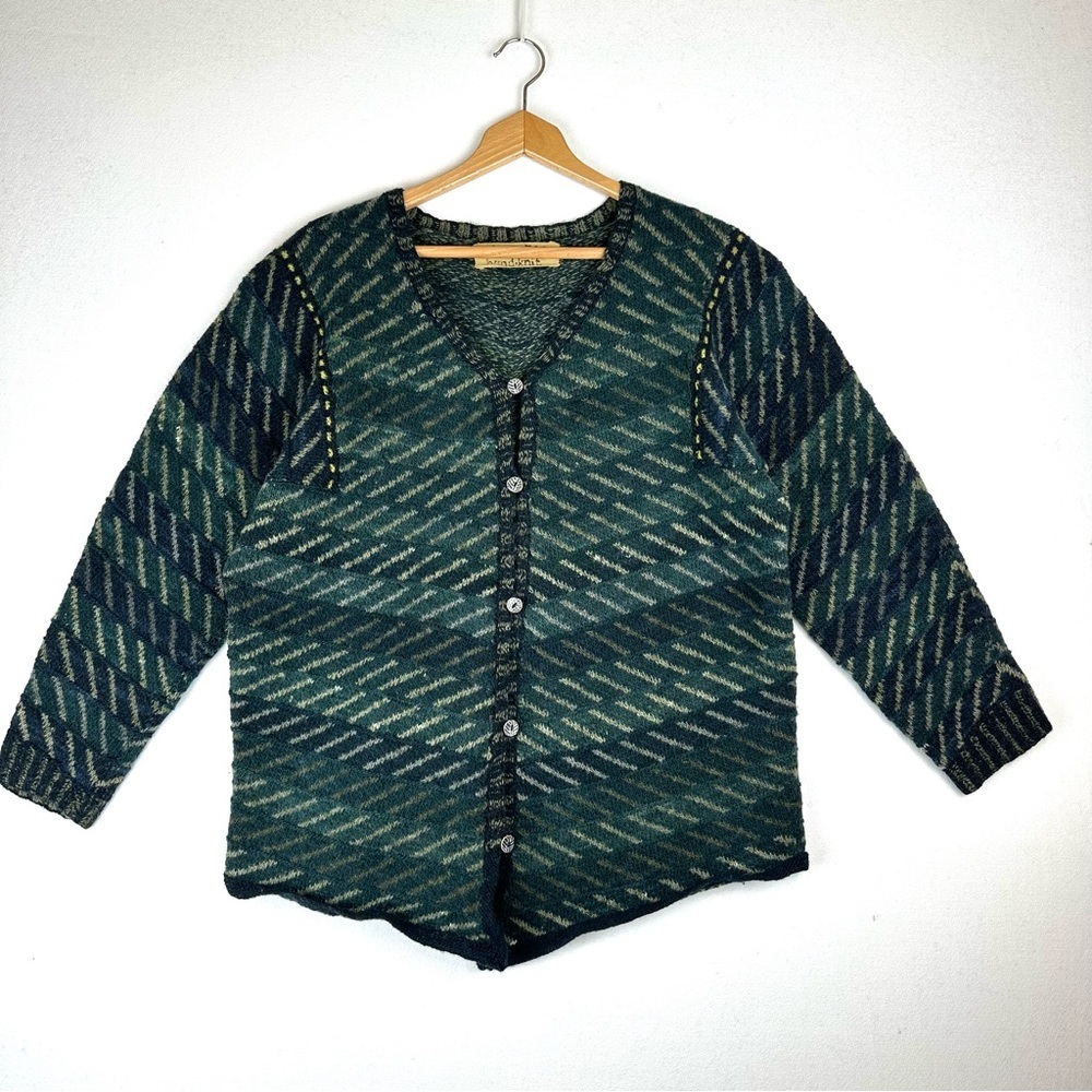 Alison Ellen Hand Knit Wool Cardigan Sweater